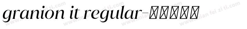 granion it regular字体转换
